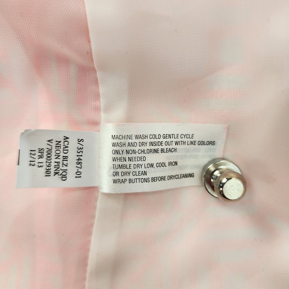 Gap Academy Blazer Geometric Neon Pink 8 Tall - Picture 12 of 12